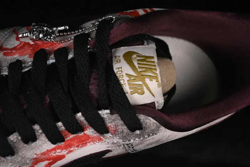 All categories Nk Air Force 1 Air Force series Nk Air Force 1 Low Air Force low-top Nike Air Force 1'07 Low Hand-painted graffiti Gothic bloodstains Air Force 1 low-top casual sneakers XL2132-888